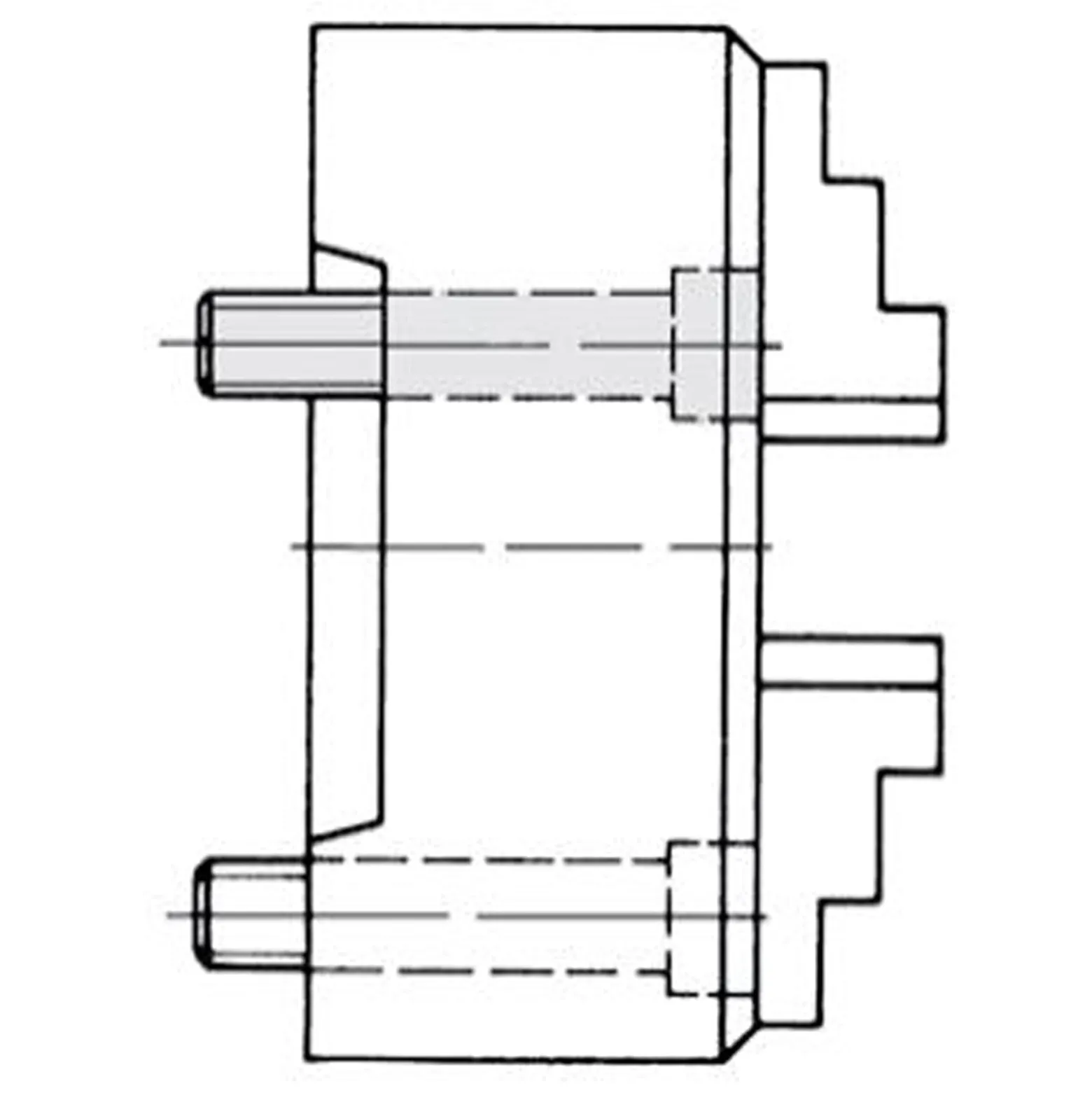 Röhm Planspiralfutter Duro-M 400/3 Kurzkegelaufnahme Befestigung von vorne (ISO 702-1/DIN 55026) KK 11 Bohr- und Drehbacken - 185384