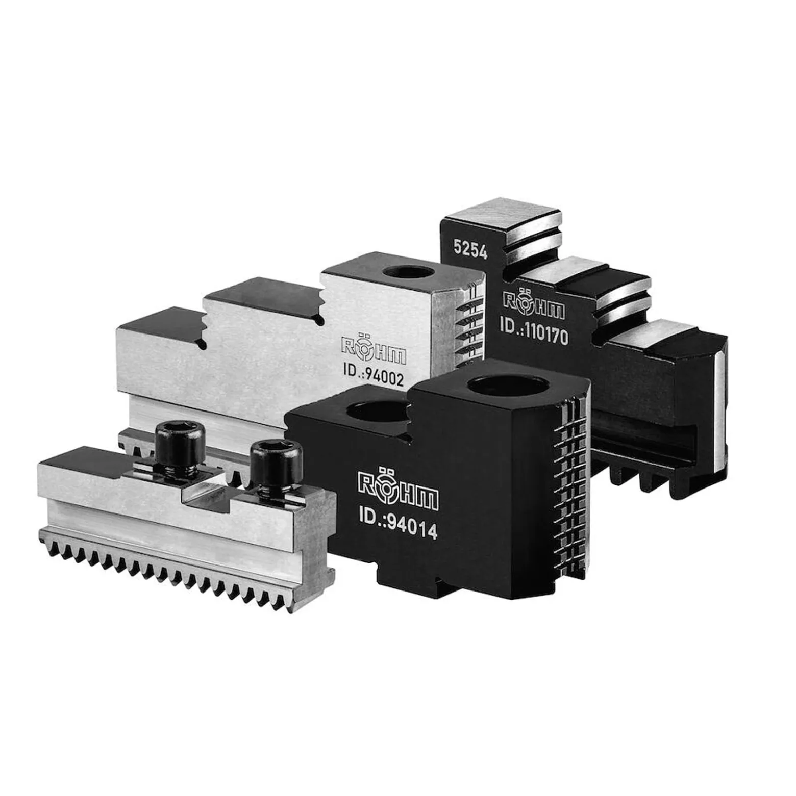 Röhm Umkehr-Aufsatzbacken UB, Größe 200, 4-Backensatz, gehärtet, für ZG ZS ZGU ZSU HI TRU ZGF UGU USU - 107939