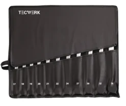 Ringmaulschlüsselsatz 22-tlg.SW 6-36mm Form A CV-Stahl in Rolltasche TECWERK