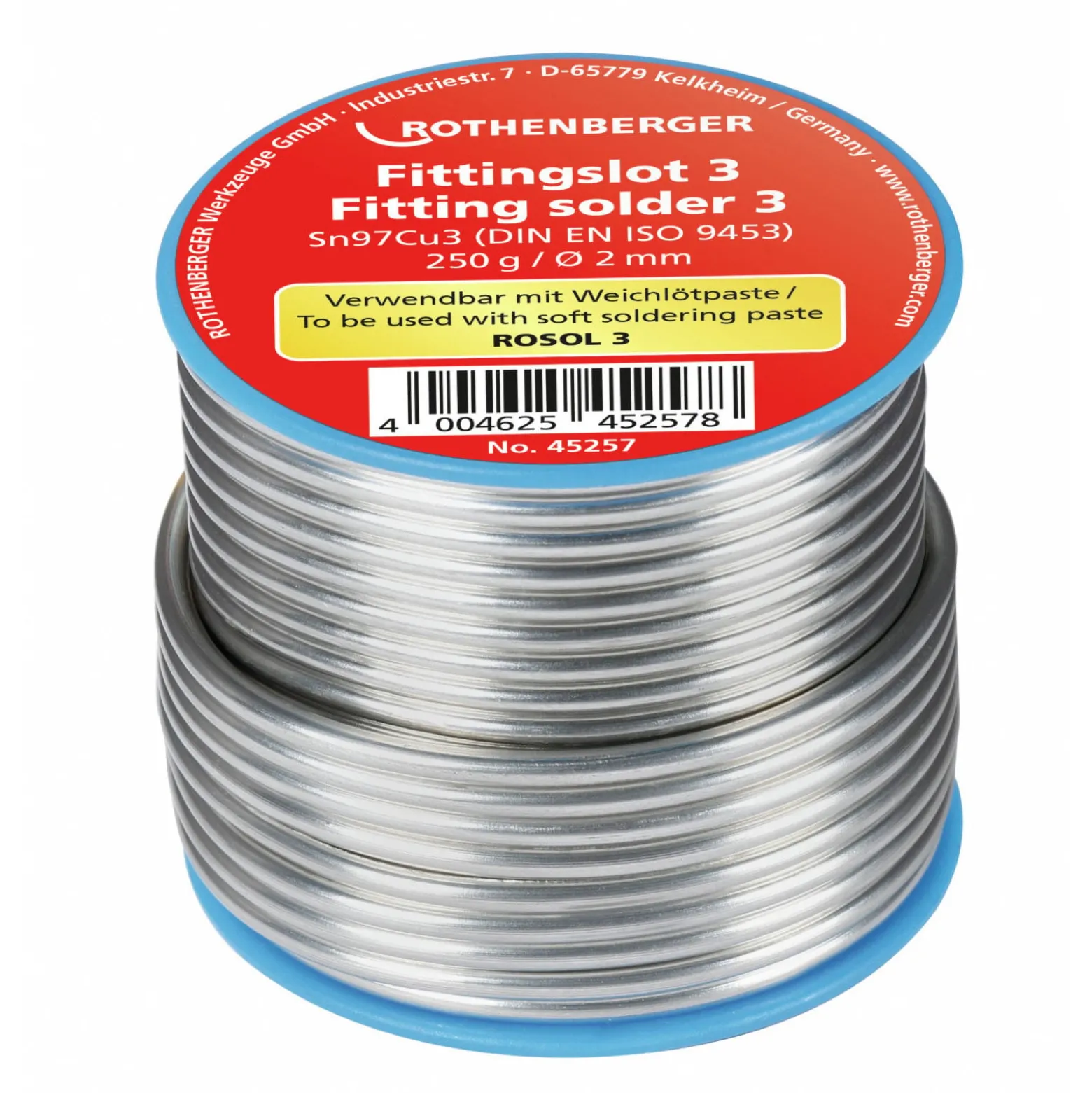 ROTHENBERGER Fittingslot 3, 3mm, 250g, Spule- 45255