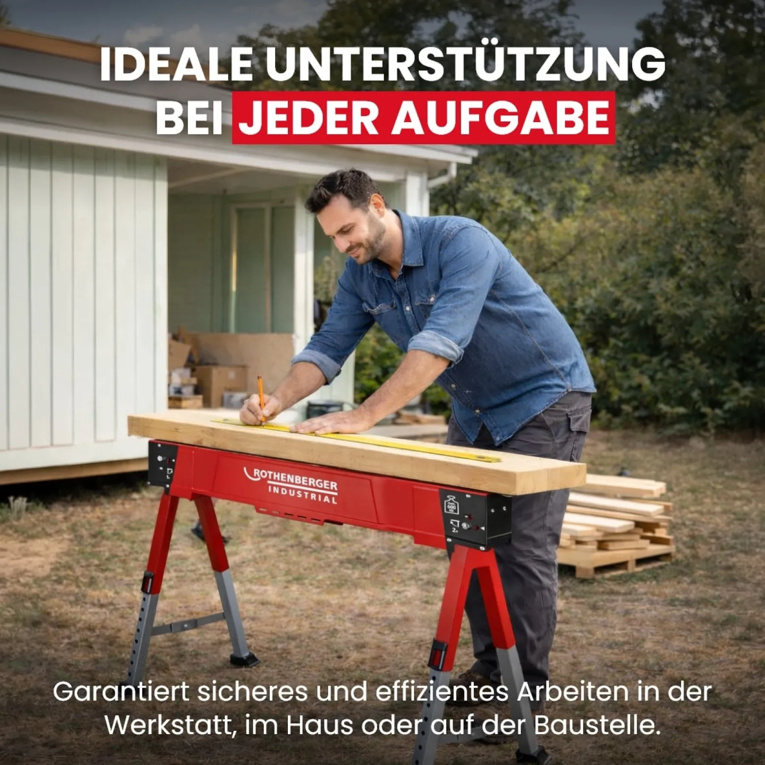 ROTHENBERGER Industrial Falt Arbeitsbock, 4er-Set - 1500005803