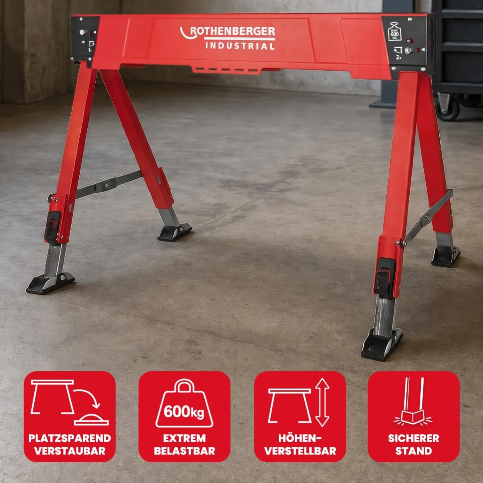 ROTHENBERGER Industrial Falt Arbeitsbock, 4er-Set - 1500005803