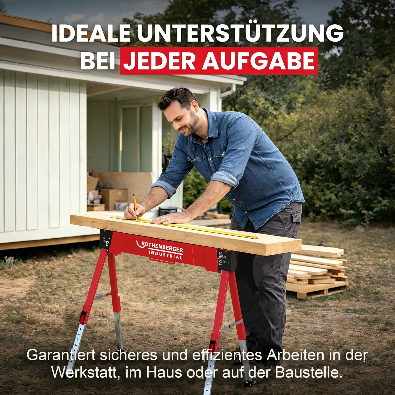 ROTHENBERGER Industrial Falt Arbeitsbock, 4er-Set - 1500005803