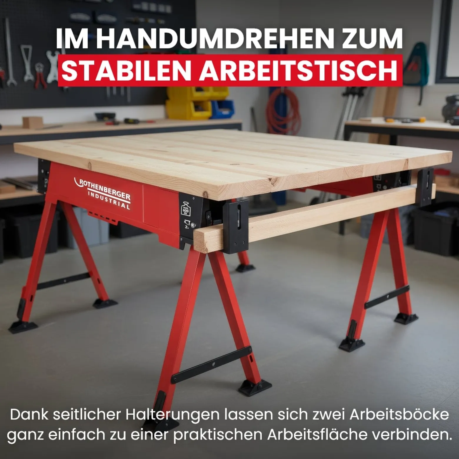 ROTHENBERGER Industrial Falt Arbeitsbock, 4er-Set - 1500005803