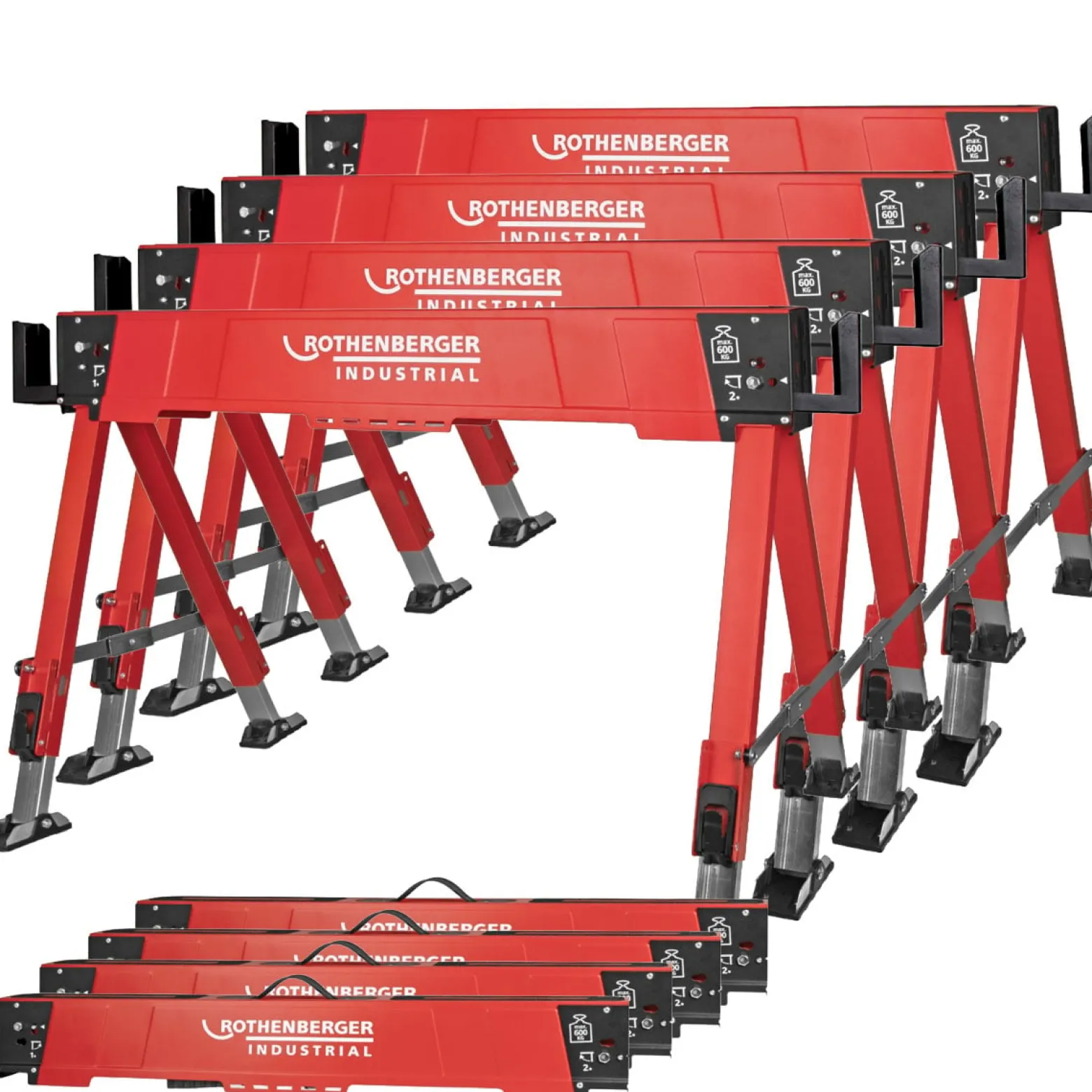 ROTHENBERGER Industrial Falt Arbeitsbock, 4er-Set - 1500005803