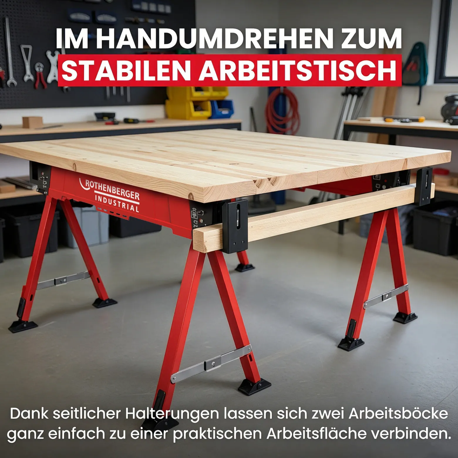 ROTHENBERGER Industrial Falt Arbeitsbock, 4er-Set - 1500005803
