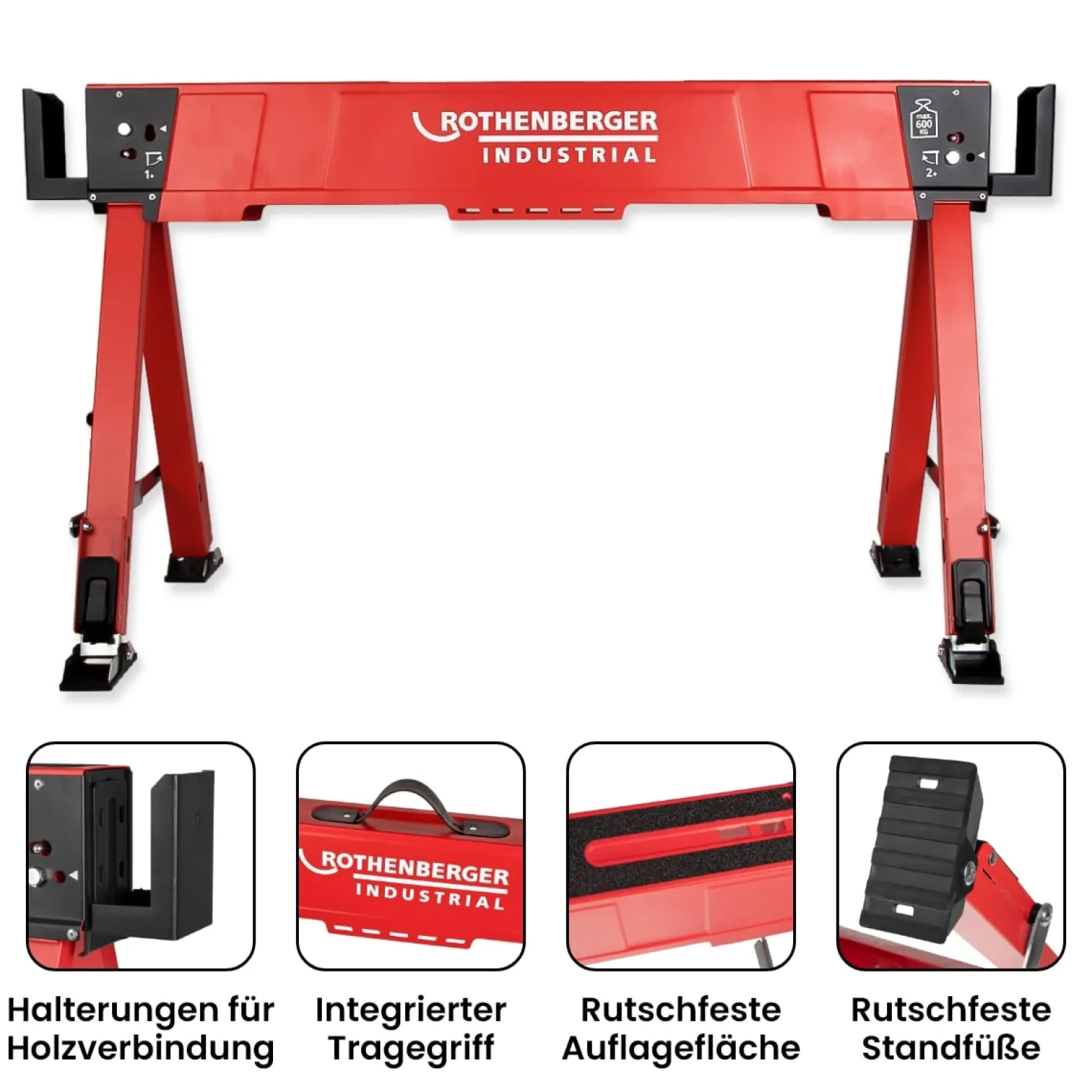 ROTHENBERGER Industrial Falt Arbeitsbock, 4er-Set - 1500005803