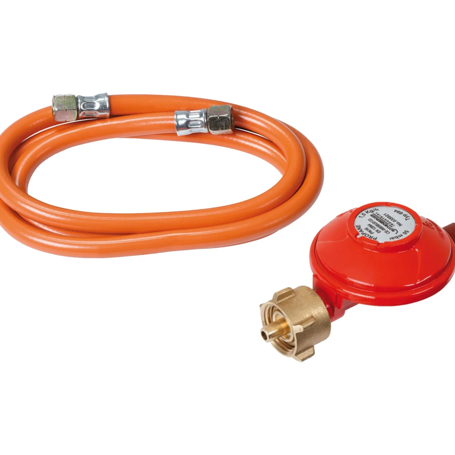 ROTHENBERGER Industrial Set 1,5 m Gasschlauch & Druckregler Propan 50 mbar 2X G ¼ Zertifiziert EN 16436-1 - 1500005307