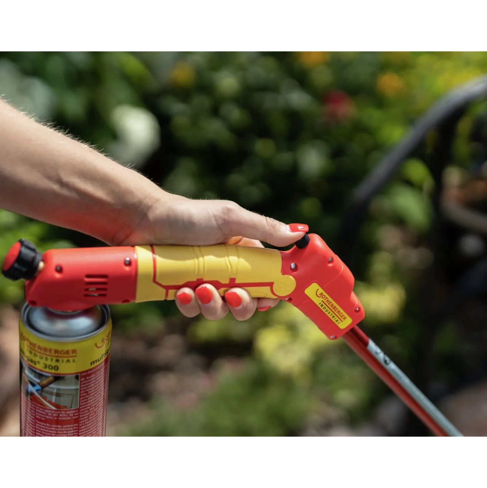 ROTHENBERGER Industrial Unkrautbrenner PREMIUM inkl. 2x Multigas 600 ml breiter Brennerkopf900 °C - 1500005272