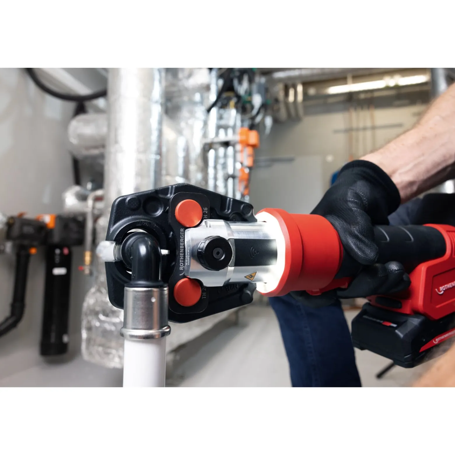 ROTHENBERGER ROMAX NANO iJAWs Set, Hybrid-Pressmaschine, U, 16-20-25mm, 2Ah, CAS - 1000005050