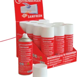 ROTHENBERGER Sanifresh Reinigungsspray Display (12 Flaschen) - 85800