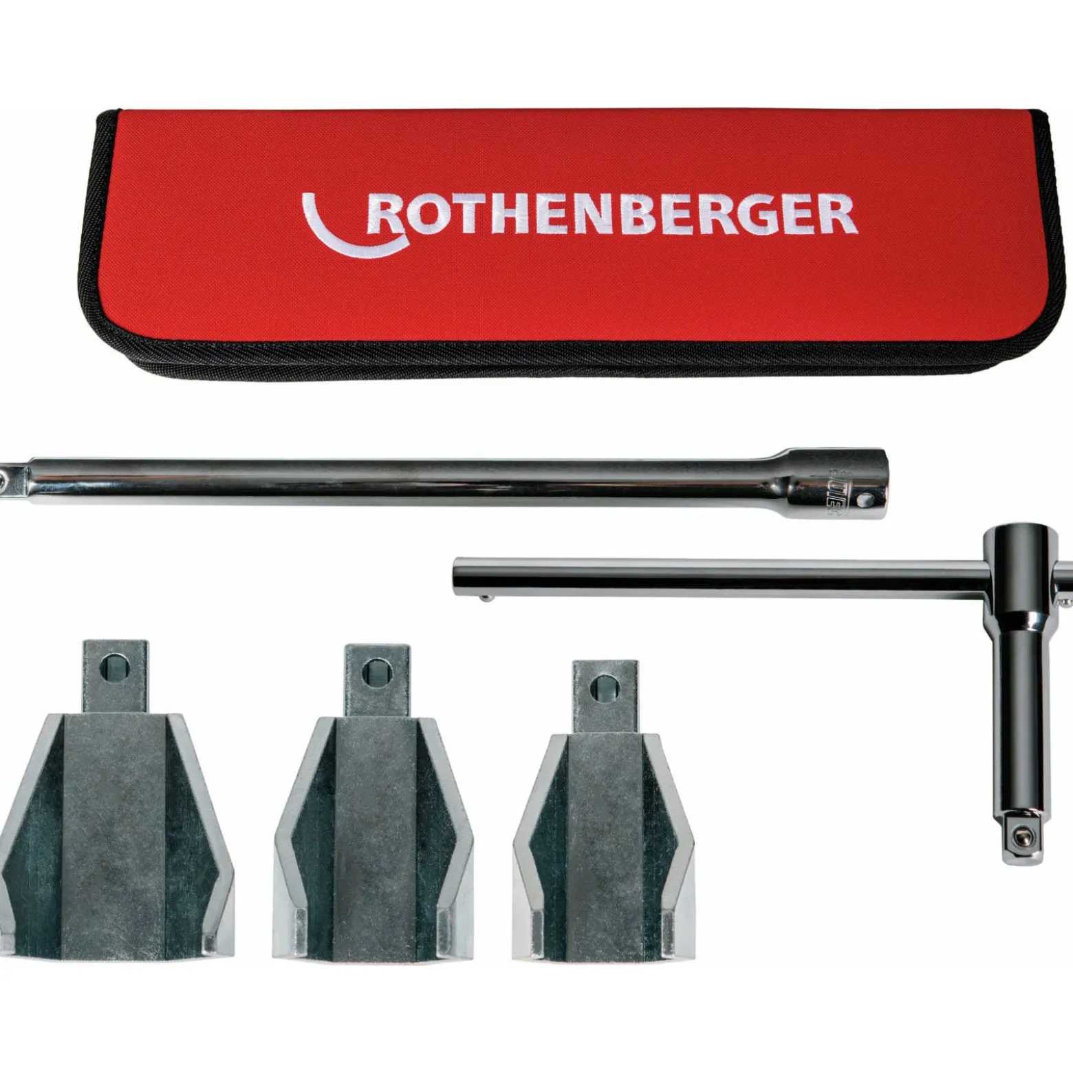 ROTHENBERGER Standhahnmuttern-Set, SW32-47, mit Griff und Verlängerung - 100110
