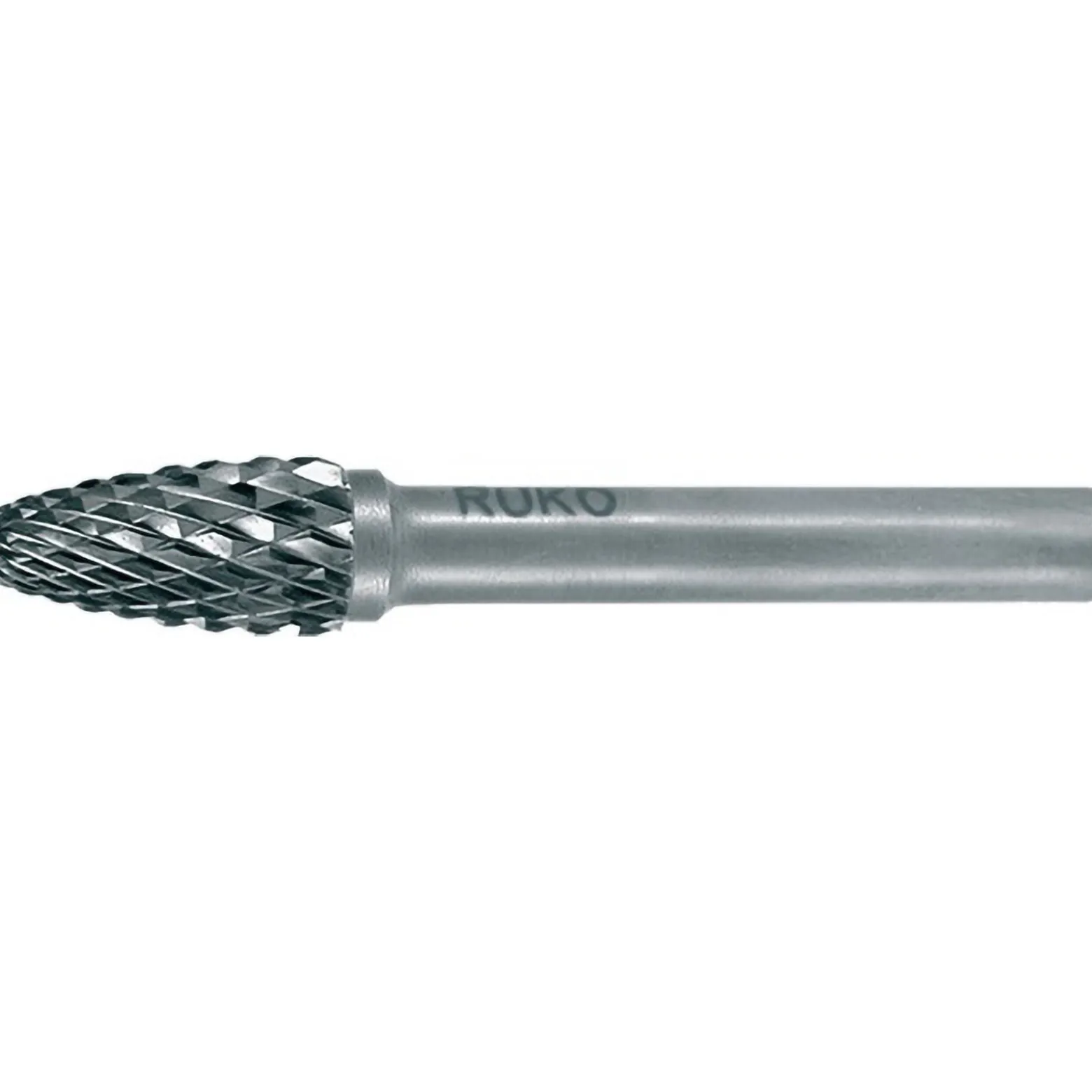 RUKO Hartmetall-Frässtift RBF Ø 3 mm Kopflänge 7 mm Schaft-Ø 3 mm blank Verzahnung KVZ 4 - 116050
