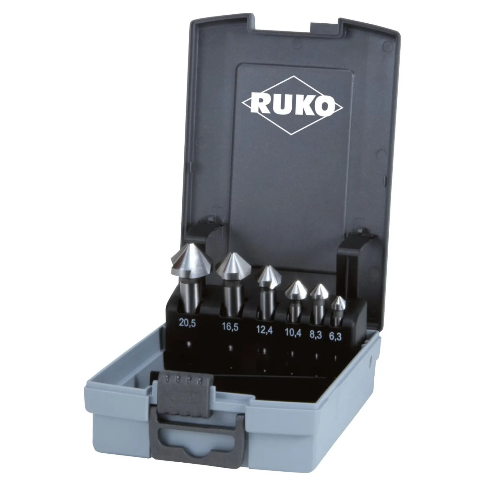 RUKO 3in1-Box HSS-Co 5 - Bohren, schneiden, senken - Komplettset für Gewindeschneiden – 131005