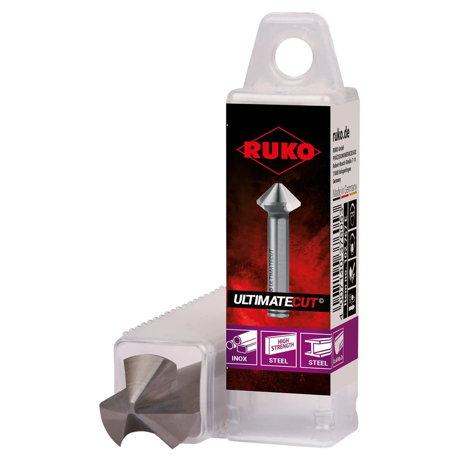 RUKO ULTIMATECUT Kegel- und Entgratsenker DIN 335 Form C 90° HSSE-Co 5 Ø 6,3 mm - 102767E