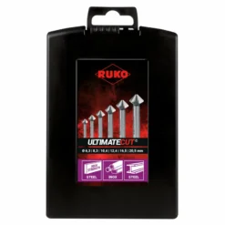 RUKO ULTIMATECUT Kegel- und Entgratsenker-Satz 3S HSSE-Co 5 DIN 335 Form C 90° in Kunststoffkassette 6 teilig - 102790ERO