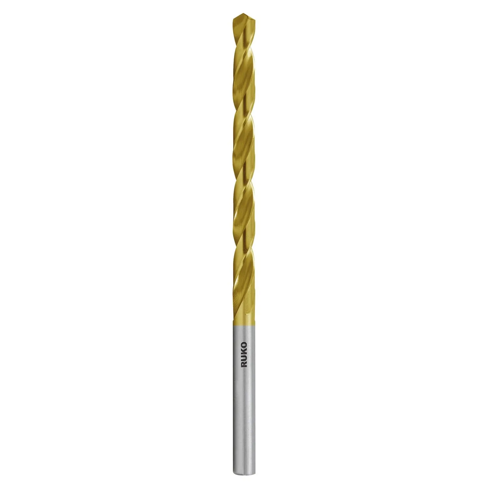 RUKO 10x Spiralbohrer DIN 340 Typ N, HSS-G TiN Ø 5 mm - 203050T