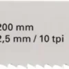 Säbelsägeblatt L.200mm B.19mm TPI 10 2,5mm 5 St./Karte TW