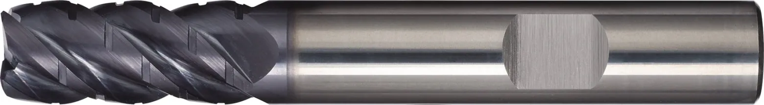 Schaftfräser DIN 6527L Typ NF-UNI D.4mm VHM TiAlN 45Grad HB Z.4 lang TECWERK