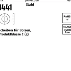 Scheibe DIN 1441 f.Bolzen 11x 20x 2,5 Stahl 500 Stück