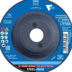 Schleifscheibe CC-GRIND-ROBUST SGP STEELOX D125xSmm STA/VA Bohr.22,23mm PFERD
