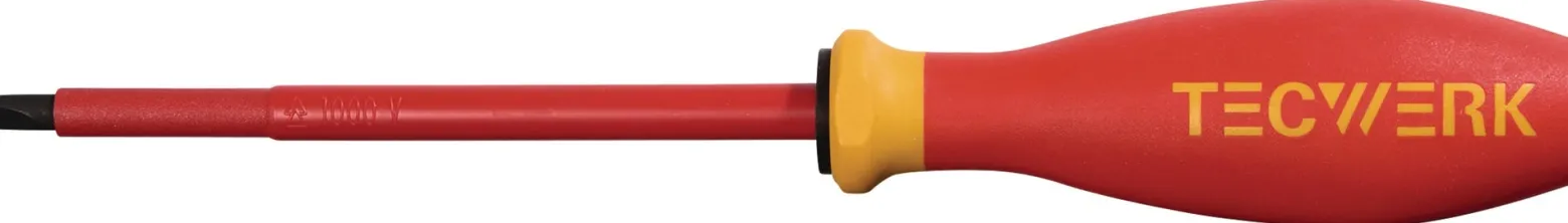 Schraubendreher Schneiden-B.5,5mm Klingen-L.125mm VDE isol.TECWERK