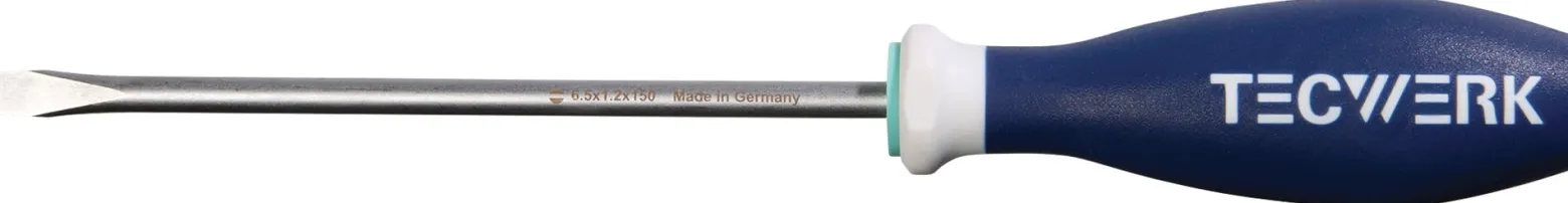 Schraubendreher Schneiden-B.6,5mm Klingen-L.150mm 3K-Griff Rundkl.TECWERK
