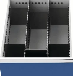 Schubladenunterteilungsmaterial Fronthöhe 200 mm 2 Längs-/6 Querteiler Schubladenbreite 450 mm - 118A