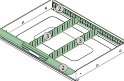 Schubladenunterteilungsmaterial 4-tlg.TECWERK