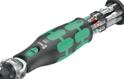 Schwenk- u.U.-Knarre 8009 Zyklop Pocket Set 1 3/8Zoll+1/4 Zoll 72 Z.WERA