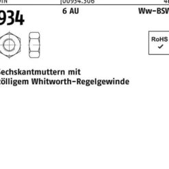 Sechskantmutter DIN 934 WW 1 1/4 6 Automatenstahl 10 Stück