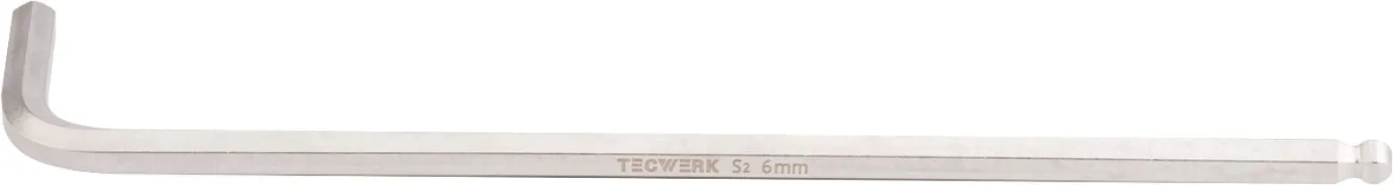 Sechskantwinkelschraubendreher SW 6mm lang,Kugelk.180x32mm TECWERK