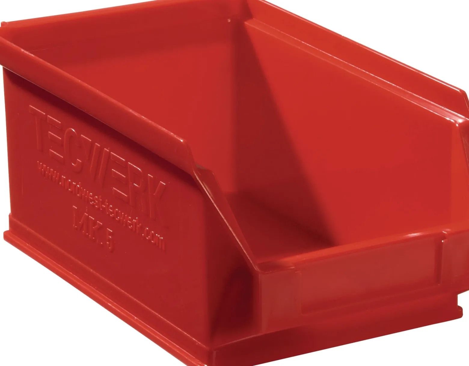 Sichtlagerkasten L160/140xB100xH75mm PE rot TECWERK