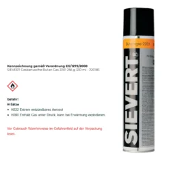 SIEVERT Gaskartusche Butan Gas 2201 256 g 330 ml - 220183