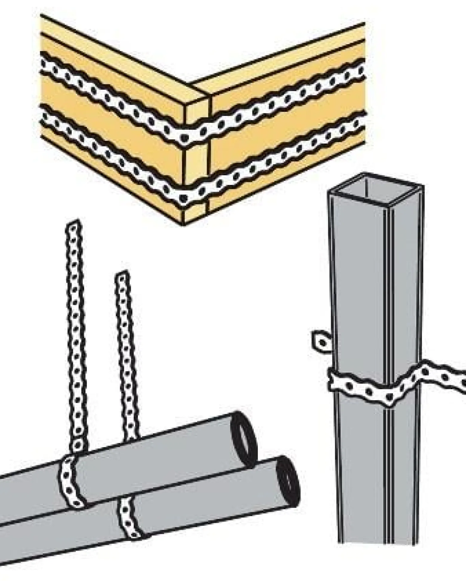 SIMPSON Strong-Tie Lochband FBAR Band-B12x0,8mm L.10m senzimirverzinkt - BANW071210