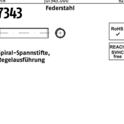 Spiralspannstift DIN 7343/ISO 8750 5x 40 Federstahl Regelausf. 500 Stück