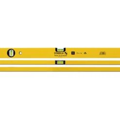 STABILA Wasserwaage Type 70, 80 cm, leichtes Alu-Profil, 1 Horizontal-Libelle, 1 Vertikal-Libelle, Made in Germany - 02286