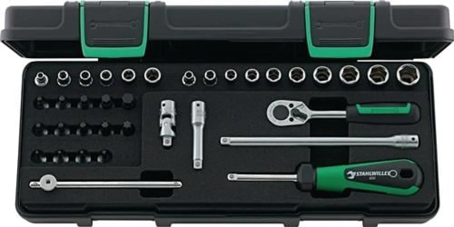 Stahlwille Steckschlüsselsatz 88TX 36tlg. 1/4″ SW 5-13 mm Anzahl Zähne 22 6-kant - 98819801