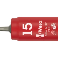 Steckschlüsseleinsatz 8767 A VDE HF 1/4 Zoll TX 15 L.36mm WERA