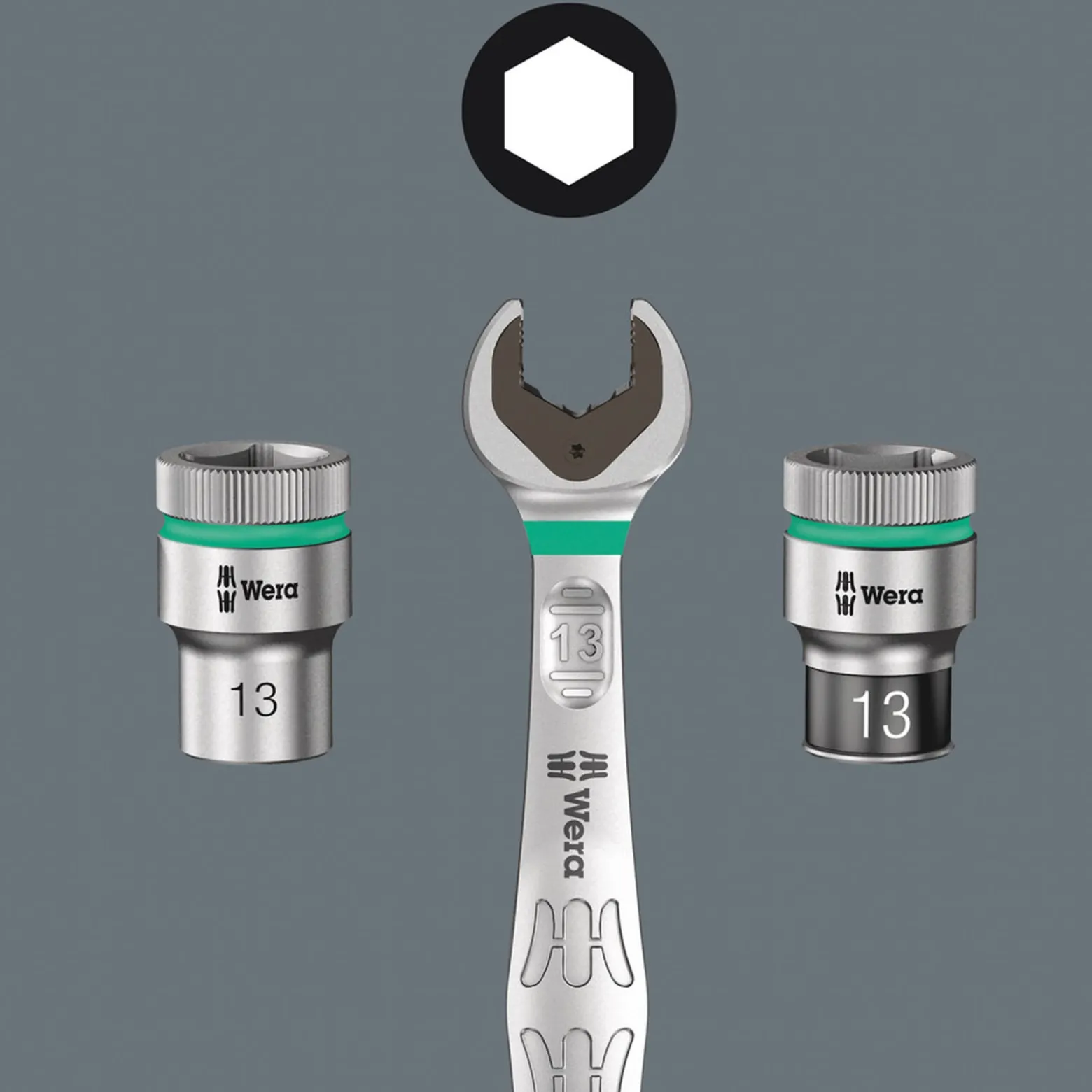 Steckschlüsseleinsatz 8790 B Impaktor Deep 3/8 Zoll 7/16 Zoll L.63mm WERA