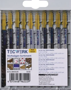 Stichsägeblattsortiment 10-tlg.f.Metall TECWERK