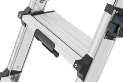 Stufenstehleiter D100TL Alu.Stufen 2x4-2x6 Gesamt-H.981-1430mm teleskopier.HAILO