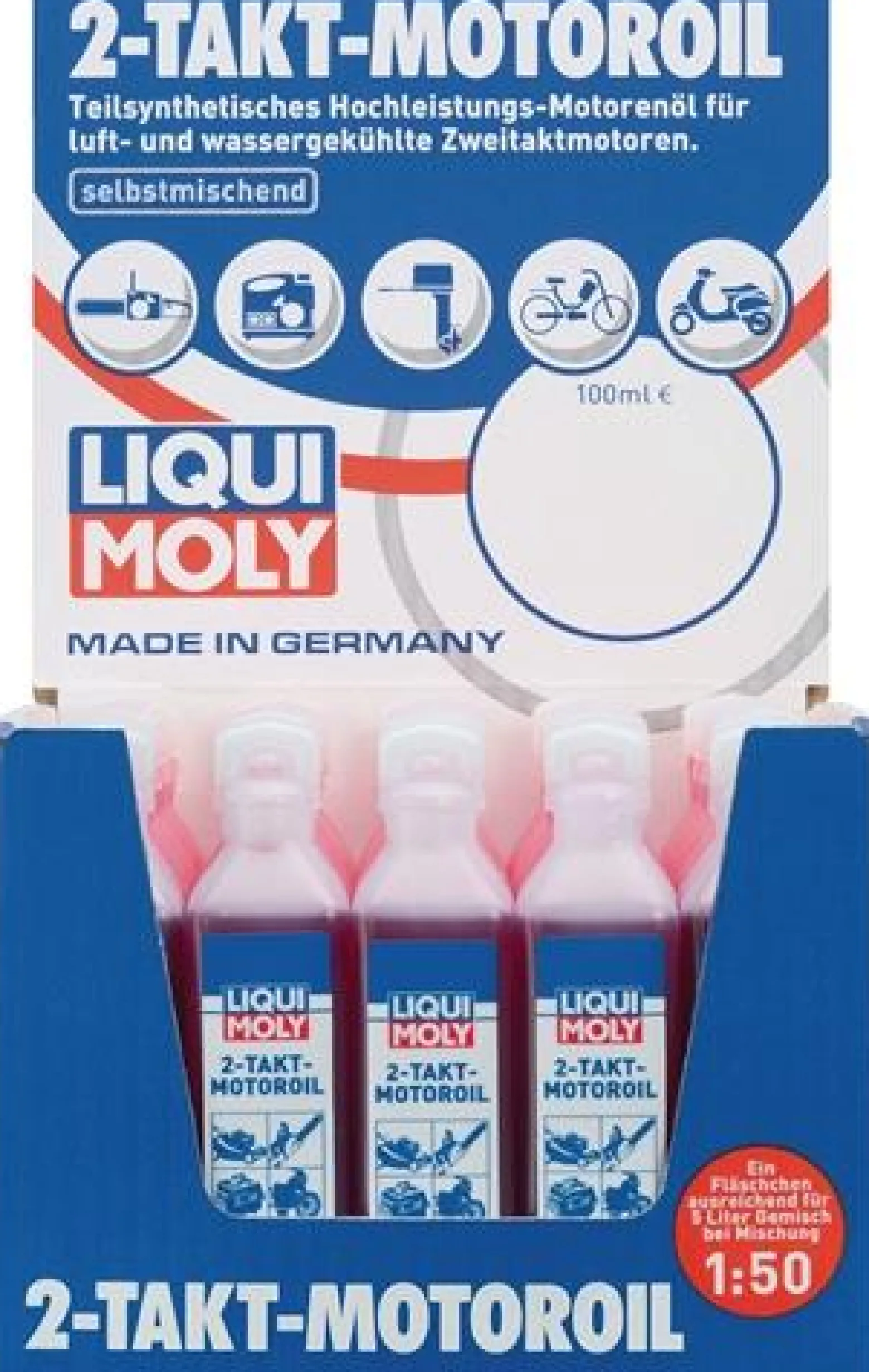 2-Takt-Motoroil 100ml Mischverhältnis b.1:50 Dosierflasche LIQUI MOLY