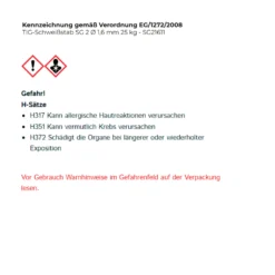 TIG-Schweißstab SG 2 Ø 1,6 mm - SG21611
