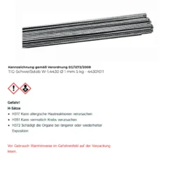 TIG-Schweißstab W-1.4430 Ø 1 mm - 44301011