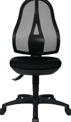 TOPSTAR Bürodrehstuhl m.Punktsynchrontechnik schwarz 430- 510mm o.Armlehnen Trgf.110kg - OP200 G20