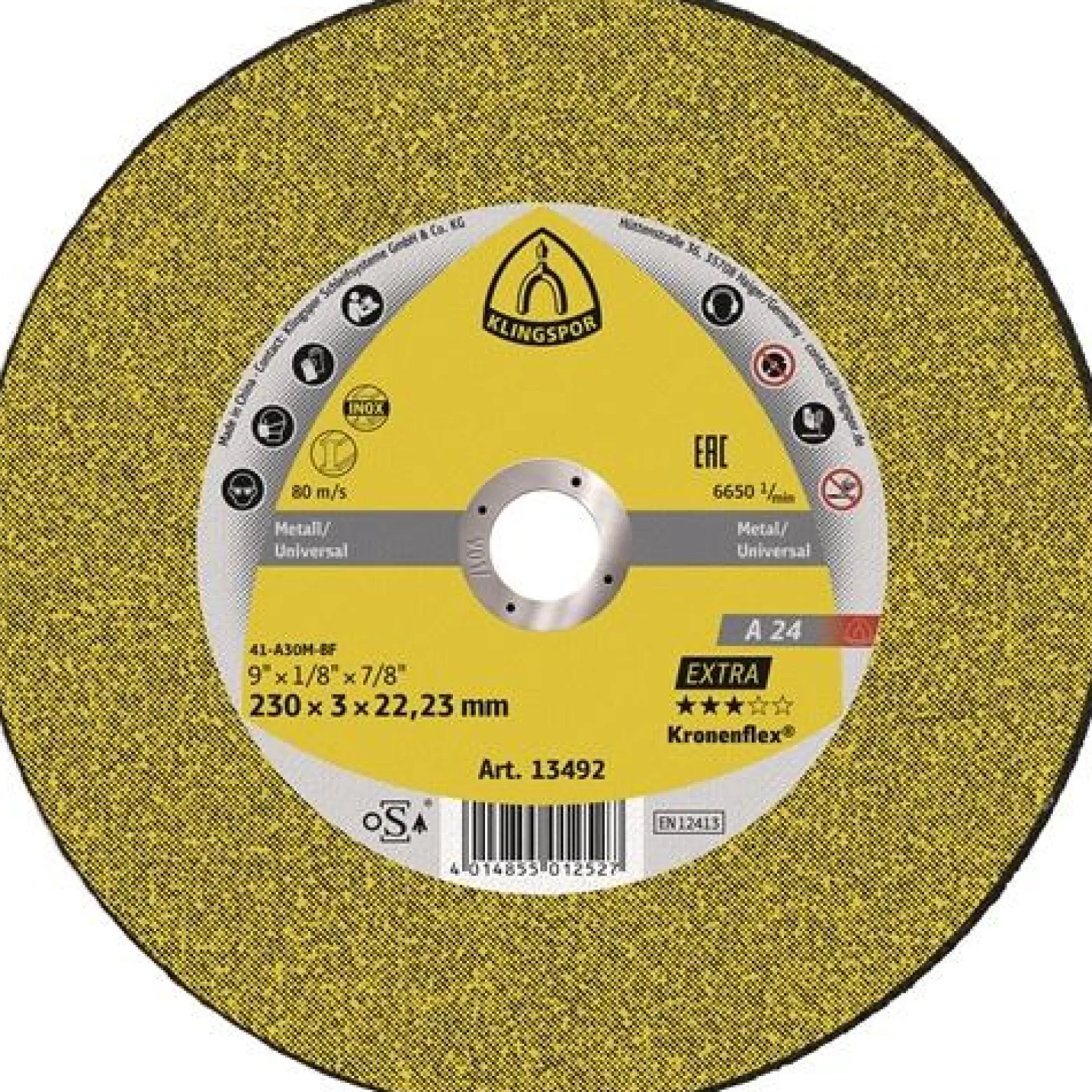 Trennscheibe A 24 Extra D125xB3,2mm Bohrung 22,23mm mittelhart GEK Dr.12200U/min