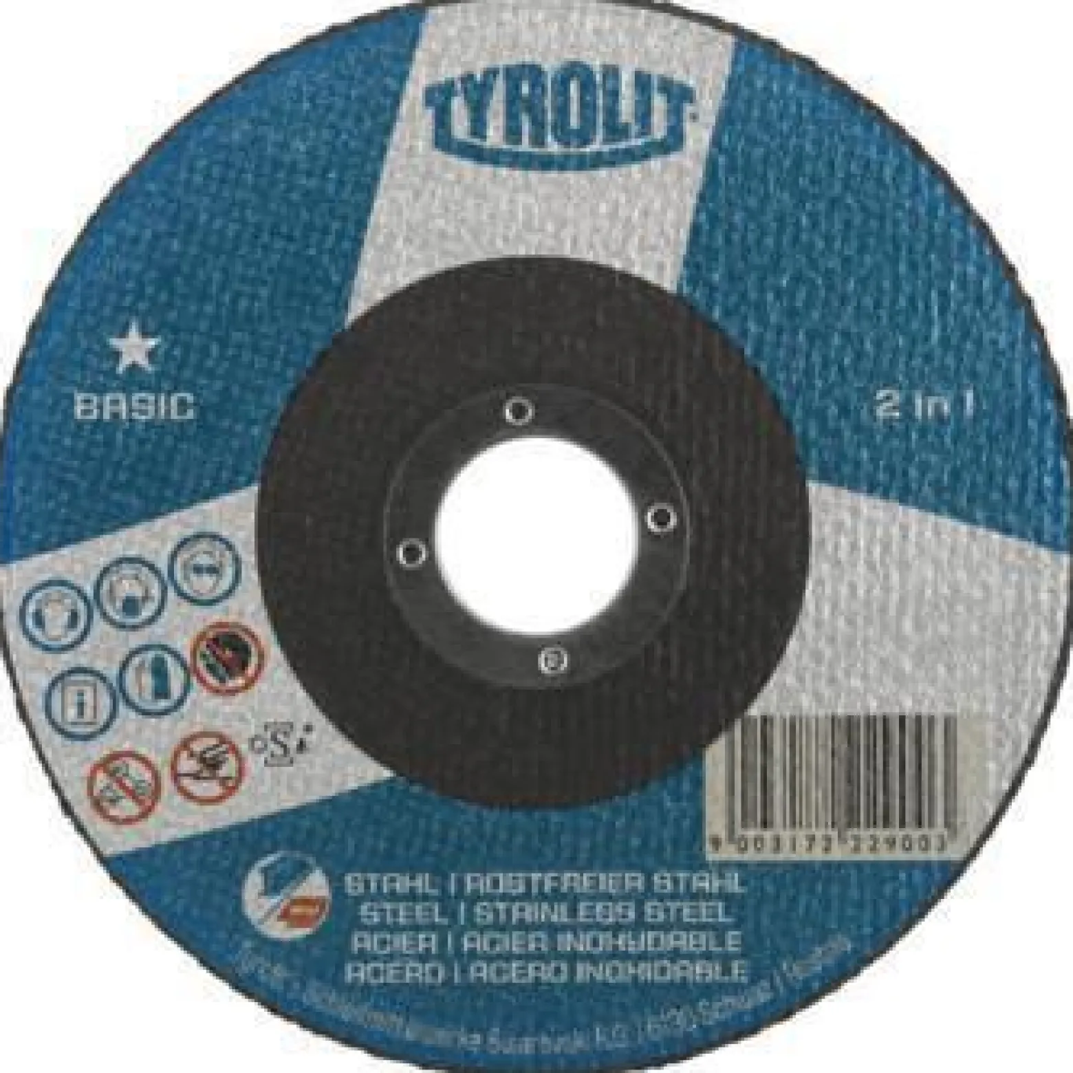 Trennscheibe BASIC D125x2,5mm ger.2in1 Bohr.22,23mm TYROLIT
