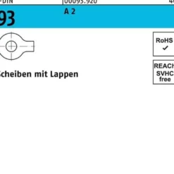 Unterlegscheibe DIN 93 Lappen 6,4 A 2 50 Stück
