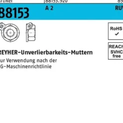 Unverlierbarkeitsmutter R 88153 M10 A 2 10 Stück